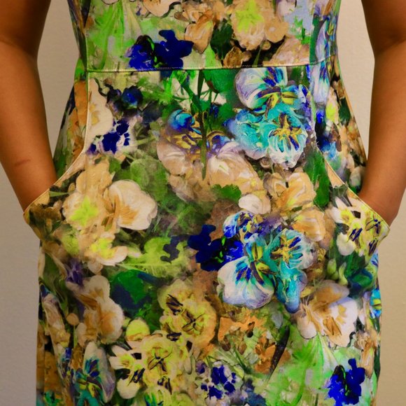 Lands' End Floral Form Fitting Dress - Picture 2 of 6